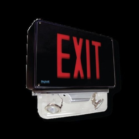 Beghelli Wet Location, Emergency Light and Exit Sign, FTZC1242LR1U-2MR16LED7W-WW-US-120277347V FTZC1242LR1U-2MR16LED7W-WW-US-120277347V